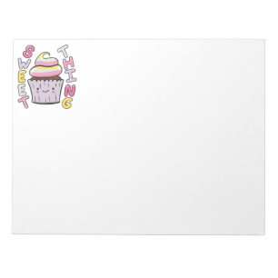 Cute Kawaii Cupcake with Text Notepad