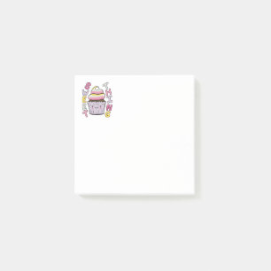 Cute Kawaii Cupcake with Text Post-it Notes