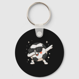 Cute Kawaii Dabbing Soccer Ll Cartoon Funny Illust Key Ring