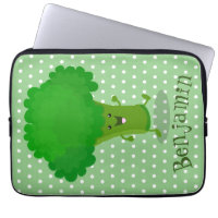 Cute kawaii dancing broccoli cartoon illustration