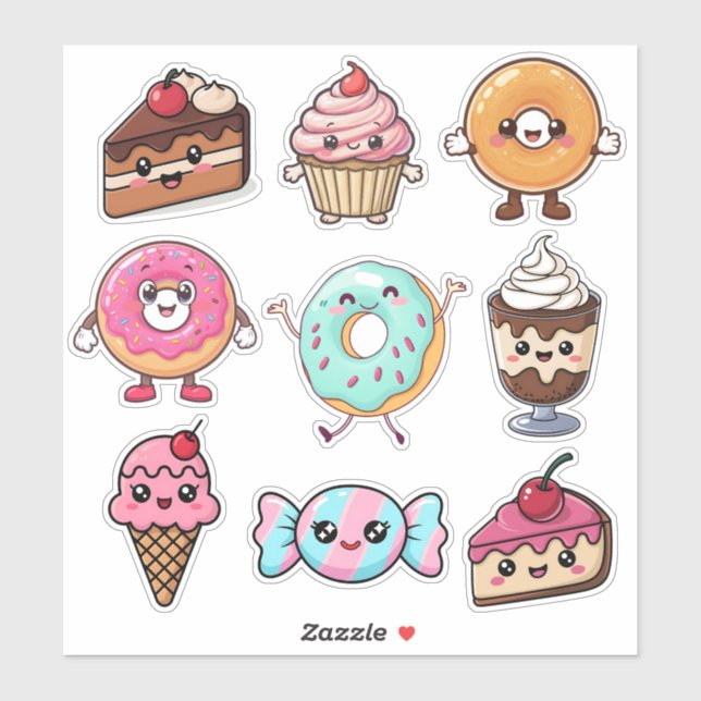 Cute Kawaii Desserts (Sheet)