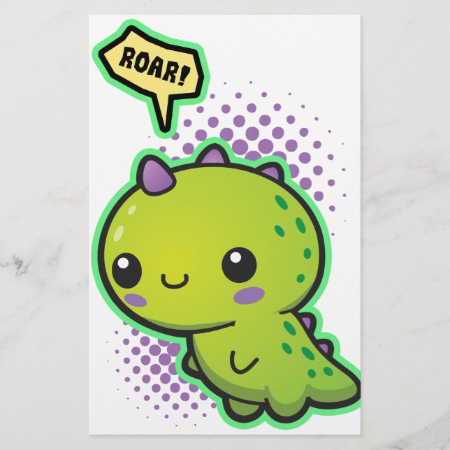 Cute Kawaii Dinosaur (Front)