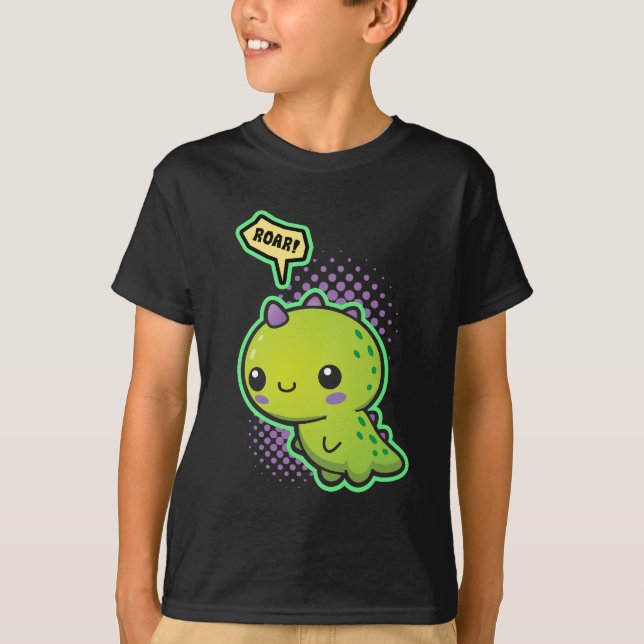 Cute Kawaii Dinosaur T-Shirt (Front)