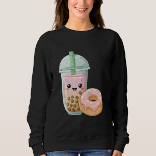 Cute Kawaii Donut and Drink Pastel Milkshake Lover Sweatshirt
