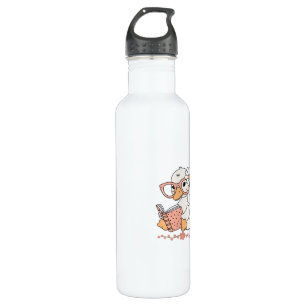 Cute Kawaii Duck Reading Book Cartoon Design 710 Ml Water Bottle