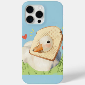 Cute Kawaii Duck with Bread Head iPhone 15 Pro Max Case