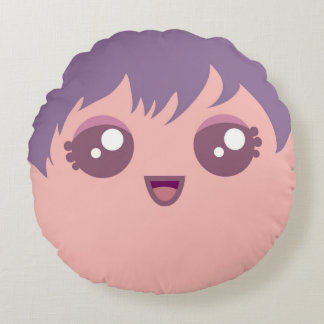 Cute Kawaii Dwarf Planet Ceres Round Cushion