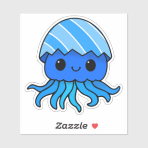 Cute Kawaii Easter Egg Jellyfish Sticker