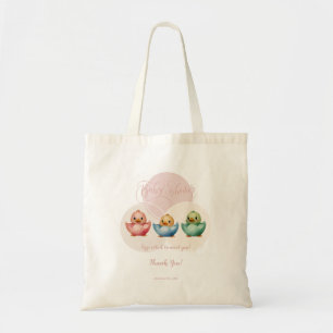 Cute Kawaii Egg Birds Pastel Coloured Baby Shower  Tote Bag