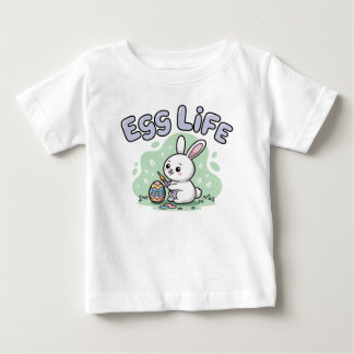 Cute Kawaii Egg Life Bunny Illustration Baby T-Shirt