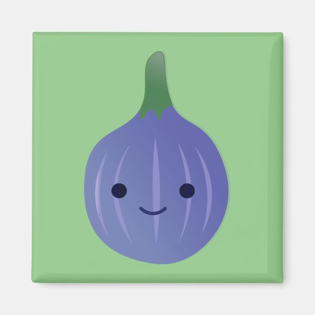 Cute Kawaii Fig Magnet (Front)