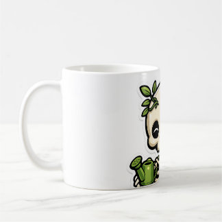 Cute Kawaii Floral Skeleton Gardener Sticker Coffee Mug