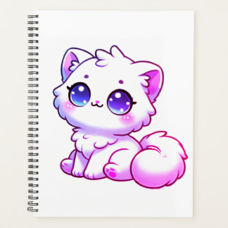 Cute Kawaii Fluffy Kitten Planner 