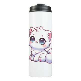 Cute Kawaii Fluffy Kitten Tumbler