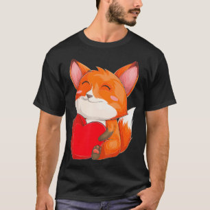 Cute Kawaii Fox Wild Animals Fox St Valentine's T-Shirt