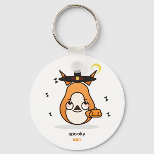 Cute Kawaii Fox Witch Spooky Season Halloween Key Ring