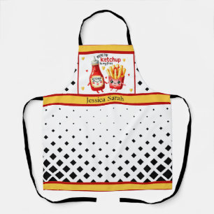 Cute Kawaii French Fries and Ketchup Apron