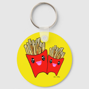 cute kawaii French fries foodie Key Ring