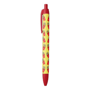 Cute kawaii French fries ketchup Black Ink Pen