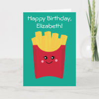 Cute Kawaii French Fries with Custom Name