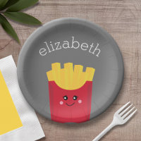 Cute Kawaii French Fries with Custom Name