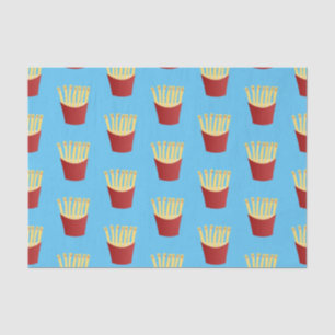 Cute kawaii fries fast food cartoon illustration tissue paper