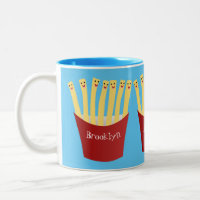 Cute kawaii fries fast food cartoon illustration