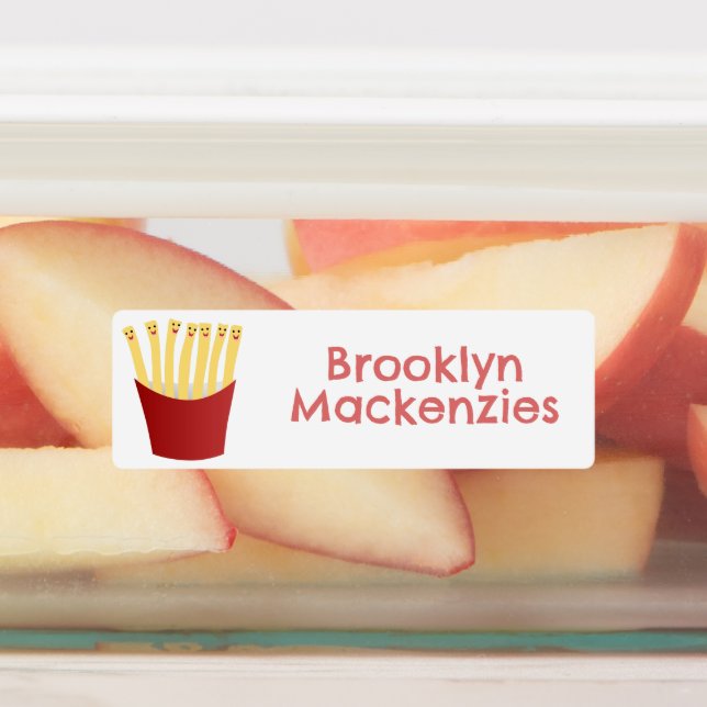 Cute kawaii fries fast food cartoon personalised (Affixed)