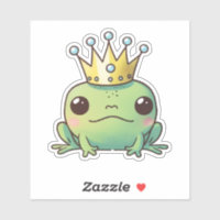 Cute Kawaii Frog Prince Sticker