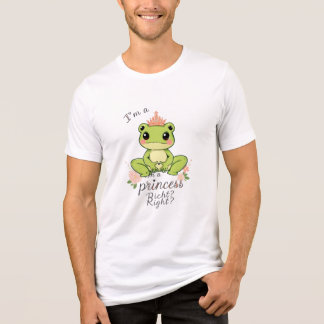 Cute Kawaii Frog Princess Aesthetic Art Tri-Blend Shirt