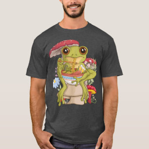 Cute Kawaii Frog Ramen Aesthetic Cottagecore Girls T-Shirt