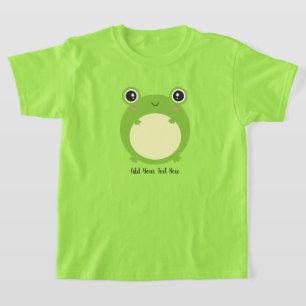 Cute Kawaii Frog with Personalised Text and Photo T-Shirt