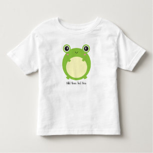 Cute Kawaii Frog with Personalised Text and Photo Toddler T-Shirt