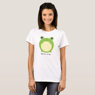 Cute Kawaii Frog with Personalised Text  T-Shirt