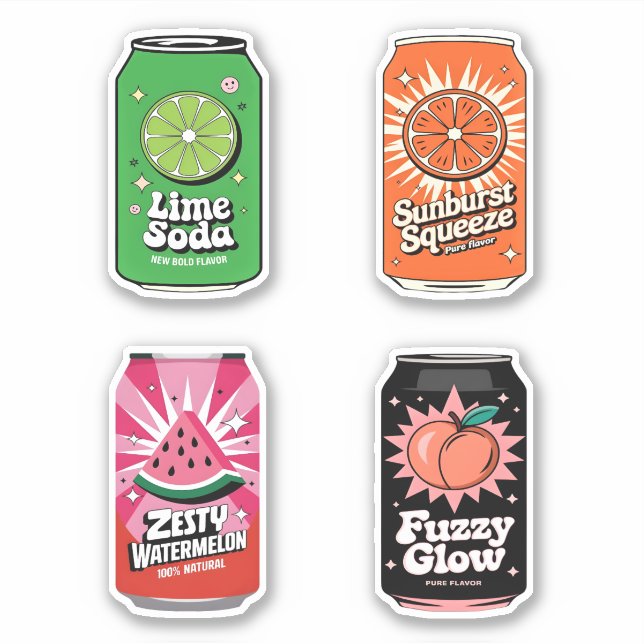 Cute Kawaii Fun Fruity Juice Drink Mini Combo Set (Front)