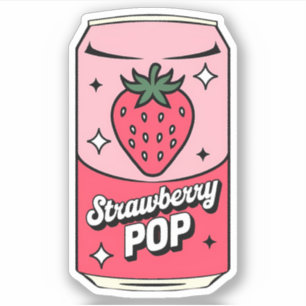 Cute Kawaii Fun Fruity Strawberry Juice Drink