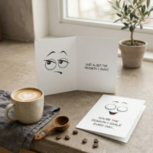 Cute Kawaii Funny Love Card for Couples