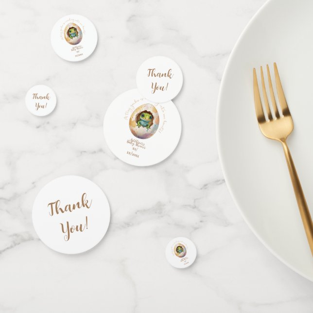 Cute Kawaii Gecko Lizard Egg Baby Shower Confetti (Group)