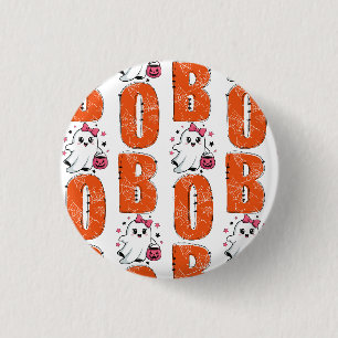 Cute Kawaii Ghost “Boo” Halloween Design 3 Cm Round Badge
