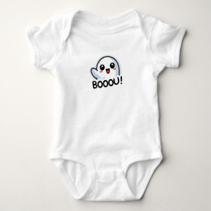 Cute Kawaii Ghost “BOOOU!”  Baby Bodysuit