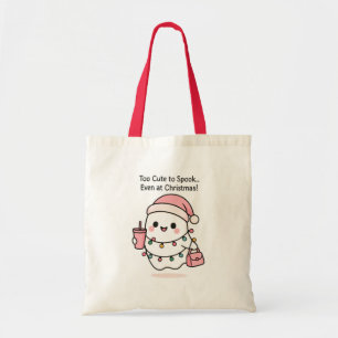 Cute Kawaii Ghost Christmas Tote Bag