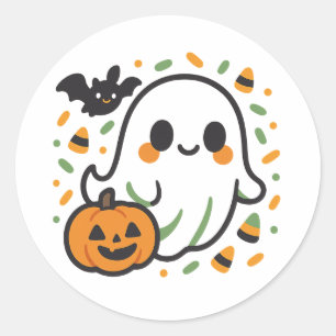 Cute Kawaii Ghost Halloween Sticker Fun