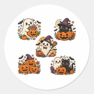 Cute Kawaii Ghost Witch Halloween Sticker