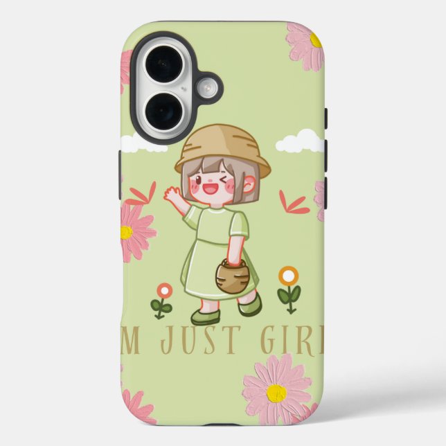 Cute Kawaii Girl With Flowers | Pastel Aesthetic " Case-Mate iPhone Case (Back)