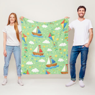 Cute Kawaii Graphic Fleece Blanket