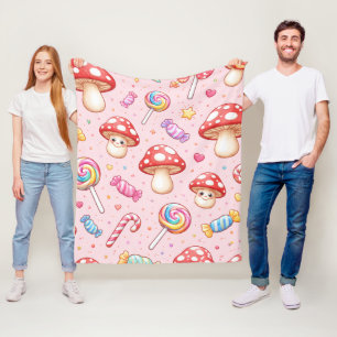 Cute Kawaii Graphic Fleece Blanket