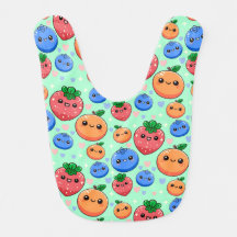 Cute Kawaii Green Orange Blue Fruit