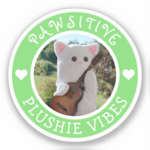 Cute Kawaii Green Pawsitive Plushie Vibes Photo
