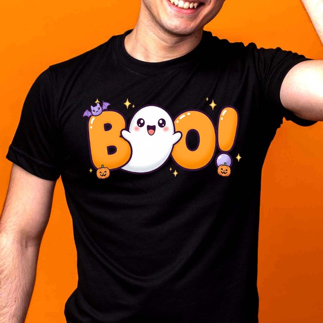 Cute Kawaii Halloween “BOO!” Ghost T-Shirt (Creator Uploaded)