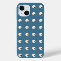 Cute Kawaii Halloween Skull Polka Dots pale blue
